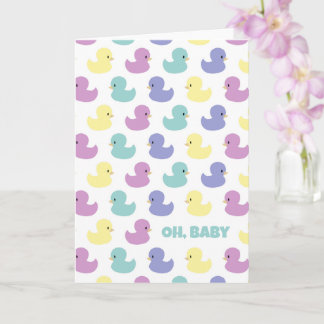 Cute Rubber Duck Gender Neutral Blank Custom Kaart