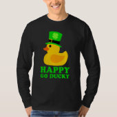Cute Rubber Duck Lucky Four Leaf C Leprechaun Hat T-shirt (Voorkant)