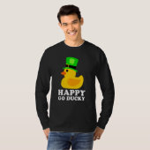 Cute Rubber Duck Lucky Four Leaf C Leprechaun Hat  T-shirt (Voorkant volledig)
