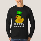 Cute Rubber Duck Lucky Four Leaf C Leprechaun Hat  T-shirt (Voorkant)