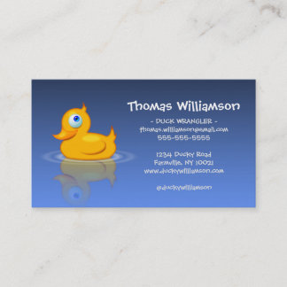 Cute Rubber Duck met Informal Typografie Visitekaartje