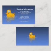 Cute Rubber Duck met Informal Typografie Visitekaartje (Voorkant / Achterkant)