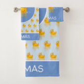Cute Rubber Duck met Jouw naam Bad Handdoek (Insitu)