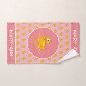 Cute Rubber Duck met Jouw naam Bad Handdoek (Handdoek)