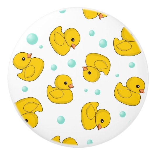 Cute Rubber Duck patroon Keramische Knop (Voorkant)