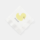 Cute Rubber Duck Personalized Baby Shower Custom Servet (Hoek)