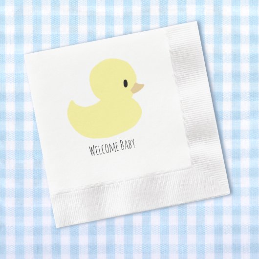 Cute Rubber Duck Personalized Baby Shower Custom Servet