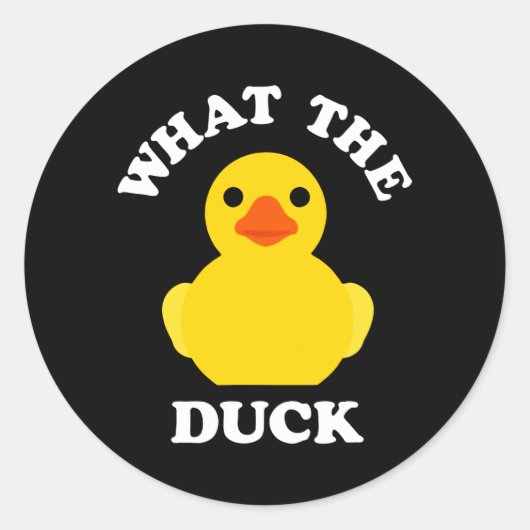 Cute Rubber Duck Ronde Sticker (Voorkant)