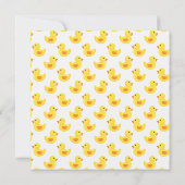 Cute Rubber Duck Shower Baby Uitnodiging (Achterkant)