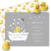 Cute Rubber Duck Shower Baby Uitnodiging