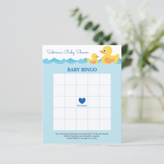 Cute Rubber Duck Theme Baby shower Game (Staand voorkant)