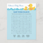 Cute Rubber Duck Theme Baby shower Game Flyer (Achterkant)