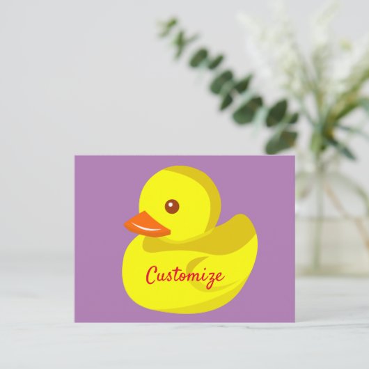 Cute Rubber Duck Thunder_Cove Briefkaart (Staand voorkant)