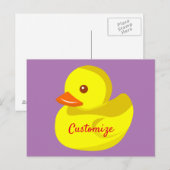 Cute Rubber Duck Thunder_Cove Briefkaart (Voorkant / Achterkant)
