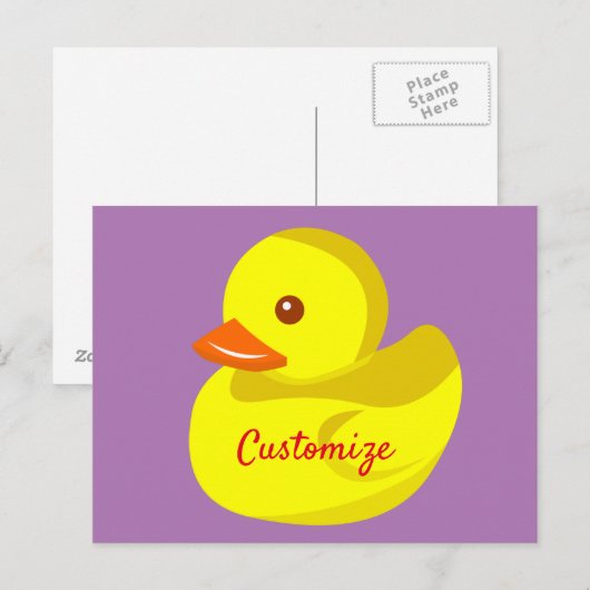 Cute Rubber Duck Thunder_Cove Briefkaart (Voorkant / Achterkant)