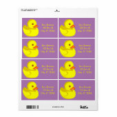 Cute Rubber Duck Thunder_Cove Etiket (Full Sheet)
