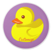 Cute Rubber Duck Thunder_Cove Keramische Knop (Voorkant)