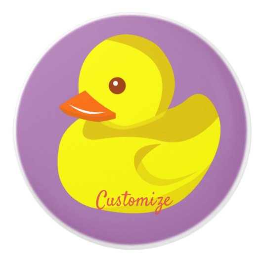 Cute Rubber Duck Thunder_Cove Keramische Knop (Voorkant)