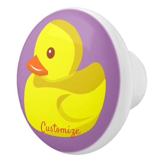 Cute Rubber Duck Thunder_Cove Keramische Knop (Rechts)