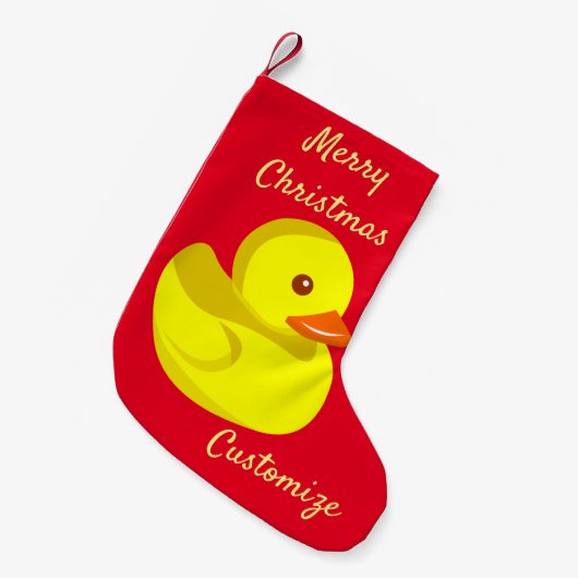 Cute Rubber Duck Thunder_Cove Kleine Kerstsok (Voorkant (Hangend))