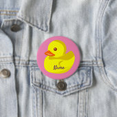 Cute Rubber Duck Thunder_Cove Ronde Button 7,6 Cm (In situ)