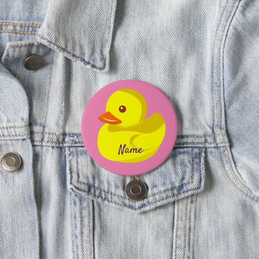Cute Rubber Duck Thunder_Cove Ronde Button 7,6 Cm (In situ)