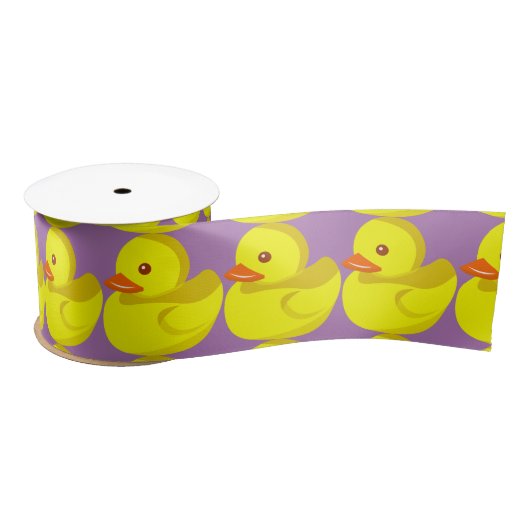Cute Rubber Duck Thunder_Cove Satijnen Lint (Spoel)