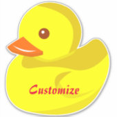 Cute Rubber Duck Thunder_Cove Sticker (Voorkant)