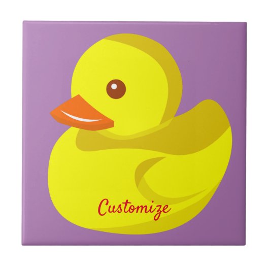 Cute Rubber Duck Thunder_Cove Tegeltje (Voorkant)