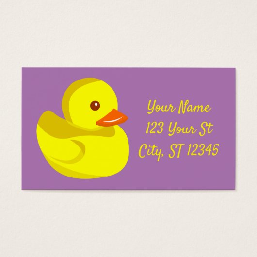 Cute Rubber Duck Thunder_Cove Visitekaartje (Voorkant)