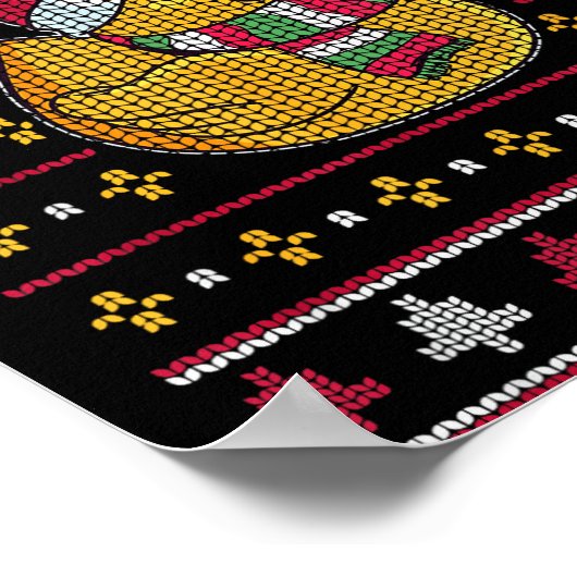 Cute Rubber Duckie Duck Christmas Santa Clause  Poster (Hoek)