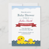 Cute Rubber Ducks Baby shower Kaart (Voorkant)
