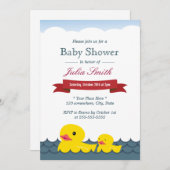 Cute Rubber Ducks Baby shower Kaart (Voorkant / Achterkant)