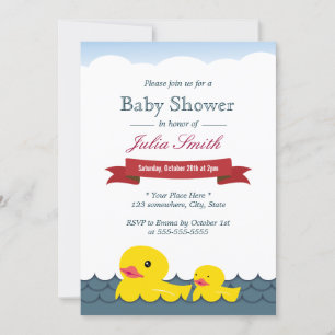 Cute Rubber Ducks Baby shower Kaart