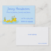 Cute Rubber Ducks Custom Mama Card Contactkaartje (Voorkant / Achterkant)