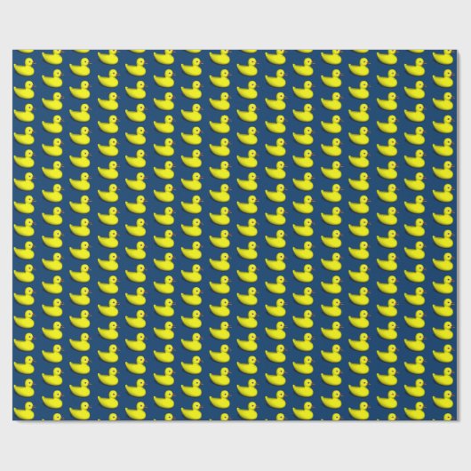 Cute Rubber Ducks Tiled Pattern Cadeaupapier (Vlak)