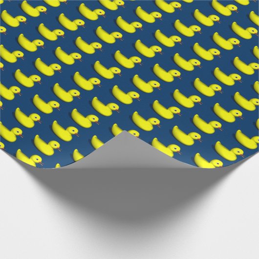Cute Rubber Ducks Tiled Pattern Cadeaupapier (Hoek)