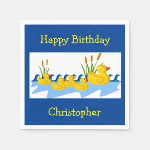 Cute Rubber Ducky Animal Boy Girl Birthday Servet