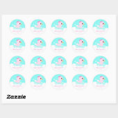 Cute Rubber Ducky Baby Girls Classic Round Sticker (Vel)