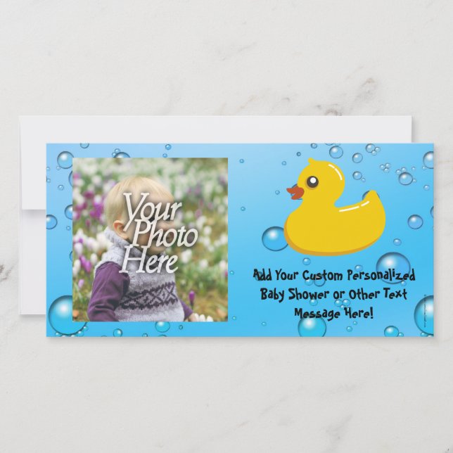 Cute Rubber Ducky/Blue Bubbles (Voorkant)