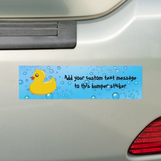 Cute Rubber Ducky/Blue Bubbles Bumpersticker (Op auto)