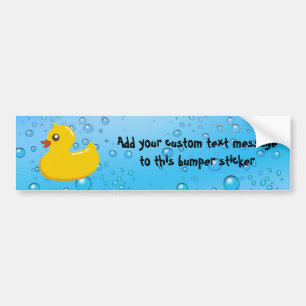 Cute Rubber Ducky/Blue Bubbles Bumpersticker