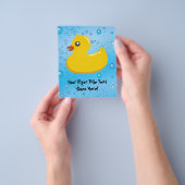 Cute Rubber Ducky/Blue Bubbles Flyer (Hand)