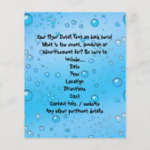 Cute Rubber Ducky/Blue Bubbles Flyer (Achterkant)