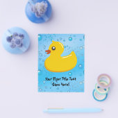 Cute Rubber Ducky/Blue Bubbles Flyer (Enkel)