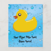 Cute Rubber Ducky/Blue Bubbles Flyer (Voorkant)