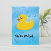 Cute Rubber Ducky/Blue Bubbles Kaart (Staand voorkant)