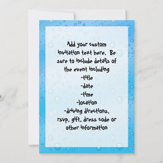 Cute Rubber Ducky/Blue Bubbles Kaart (Achterkant)