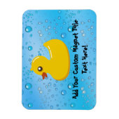 Cute Rubber Ducky/Blue Bubbles Magneet (Verticaal)