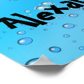 Cute Rubber Ducky/Blue Bubbles Poster (Hoek)